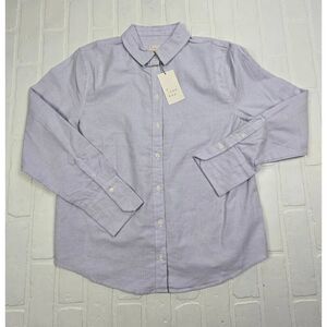 A new day Blue Striped Collared Button Up Shirt Small